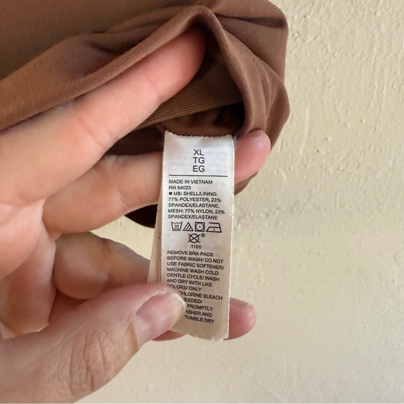 Old Navy Light Support PowerSoft Longline Sports Bra Brown Size XL - Picture 4 of 7